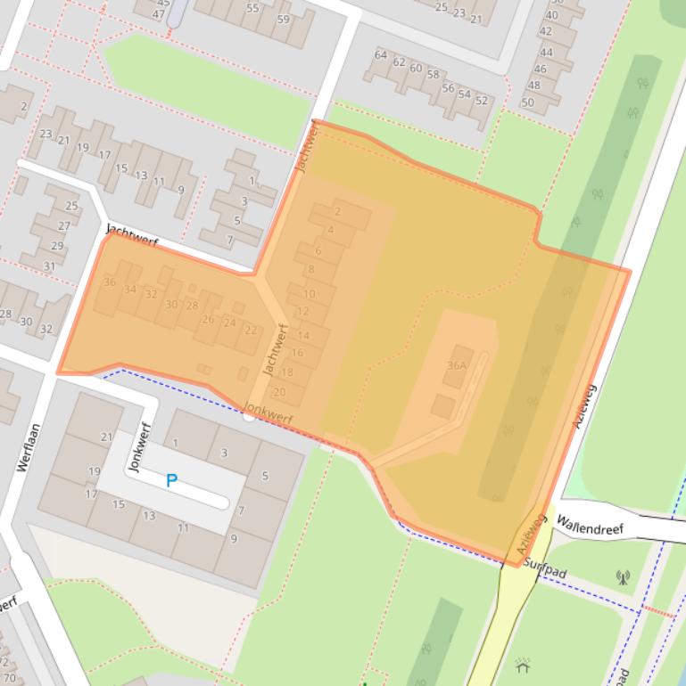 Kaart van postcodegebied 2725DP.