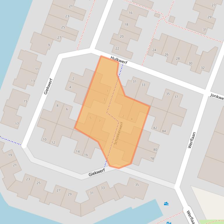 Kaart van postcodegebied 2725DW.