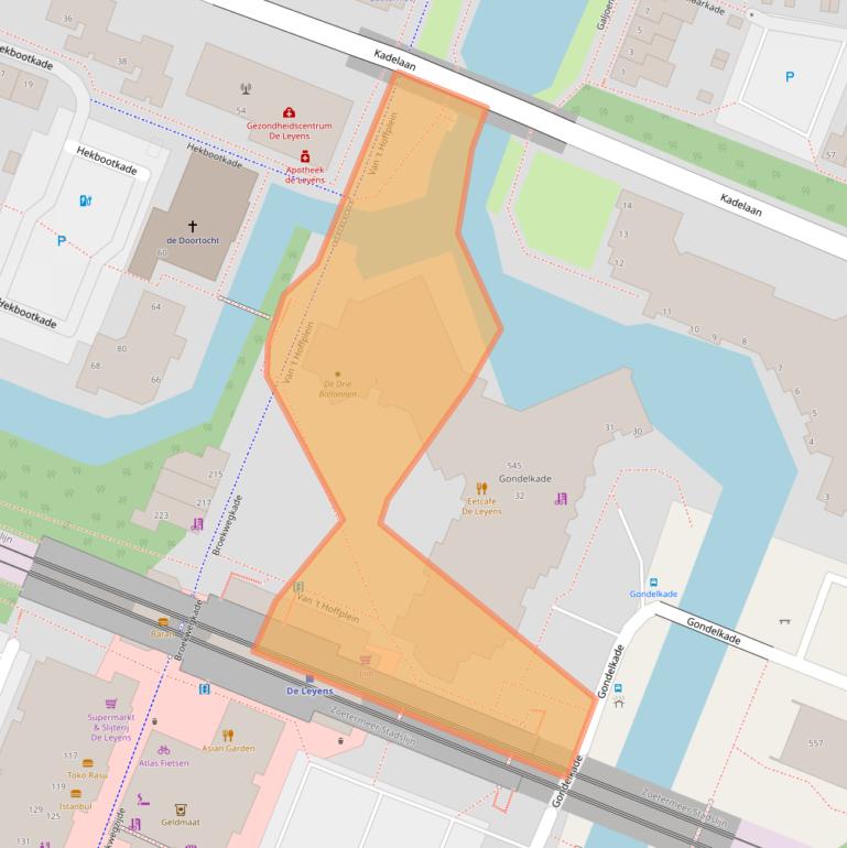 Kaart van postcodegebied 2725EA.