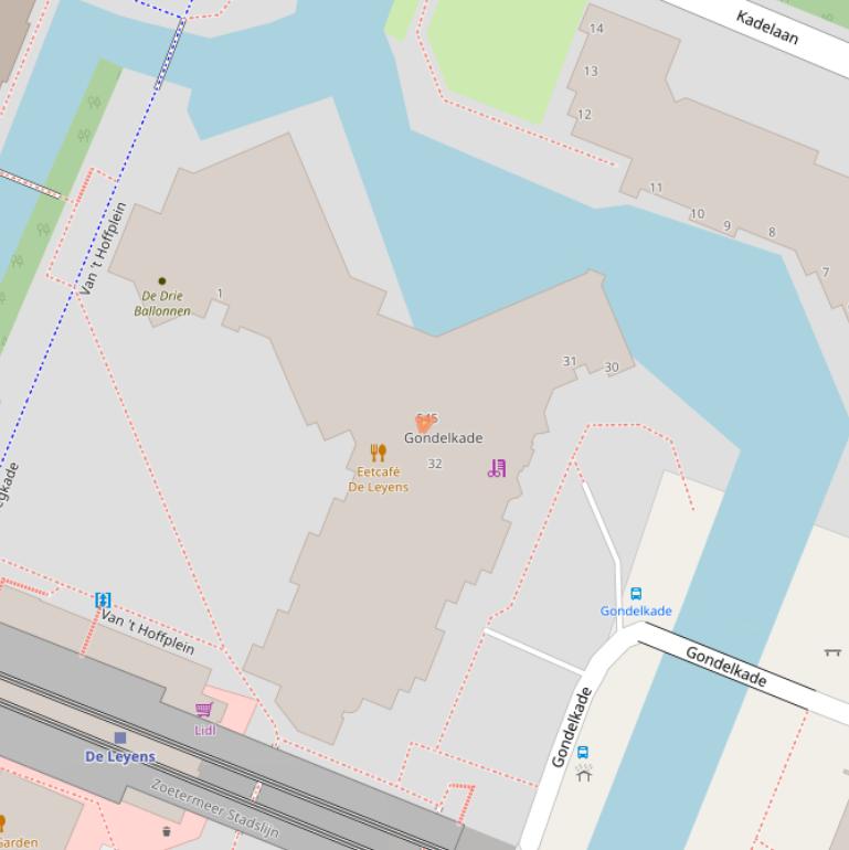 Kaart van postcodegebied 2725EK.