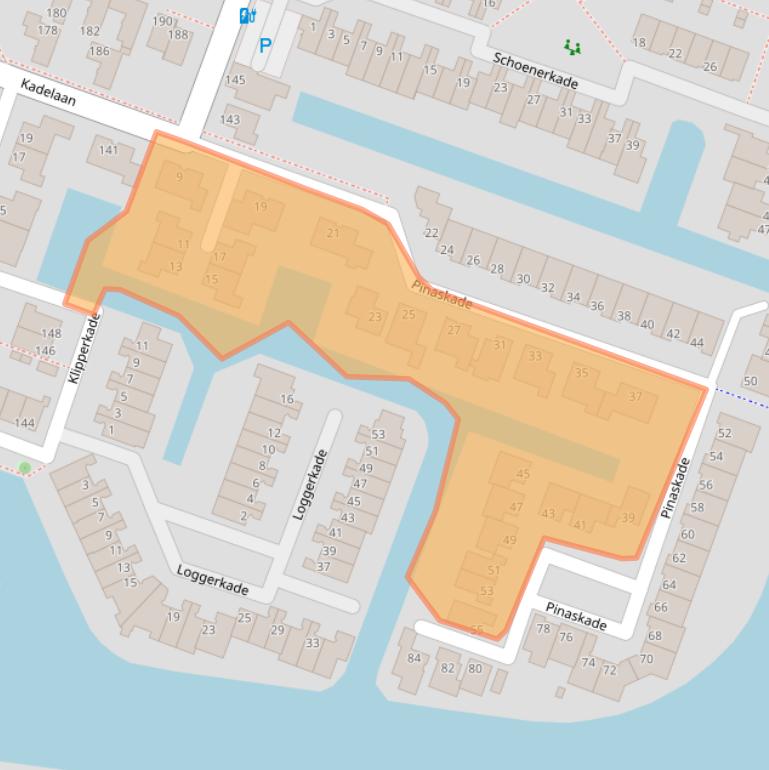 Kaart van postcodegebied 2725EN.