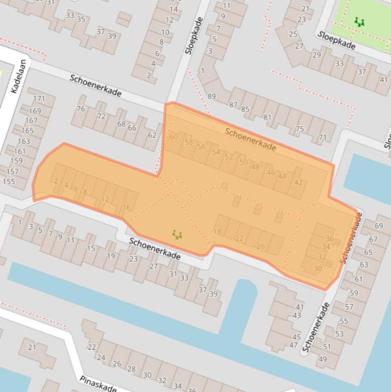 Kaart van postcodegebied 2725ES.