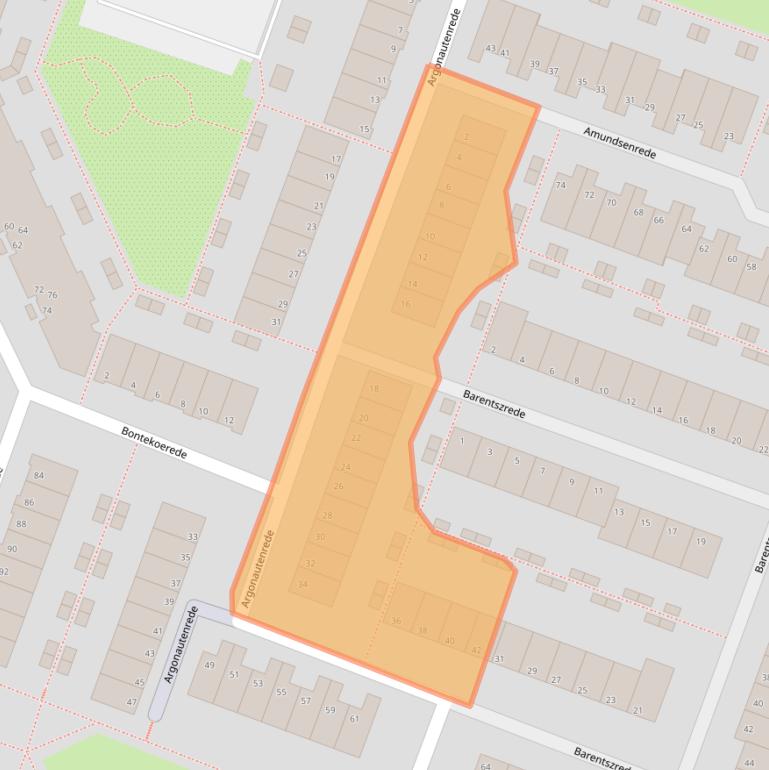 Kaart van postcodegebied 2725GC.