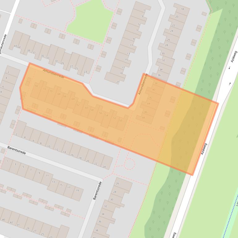 Kaart van postcodegebied 2725GL.