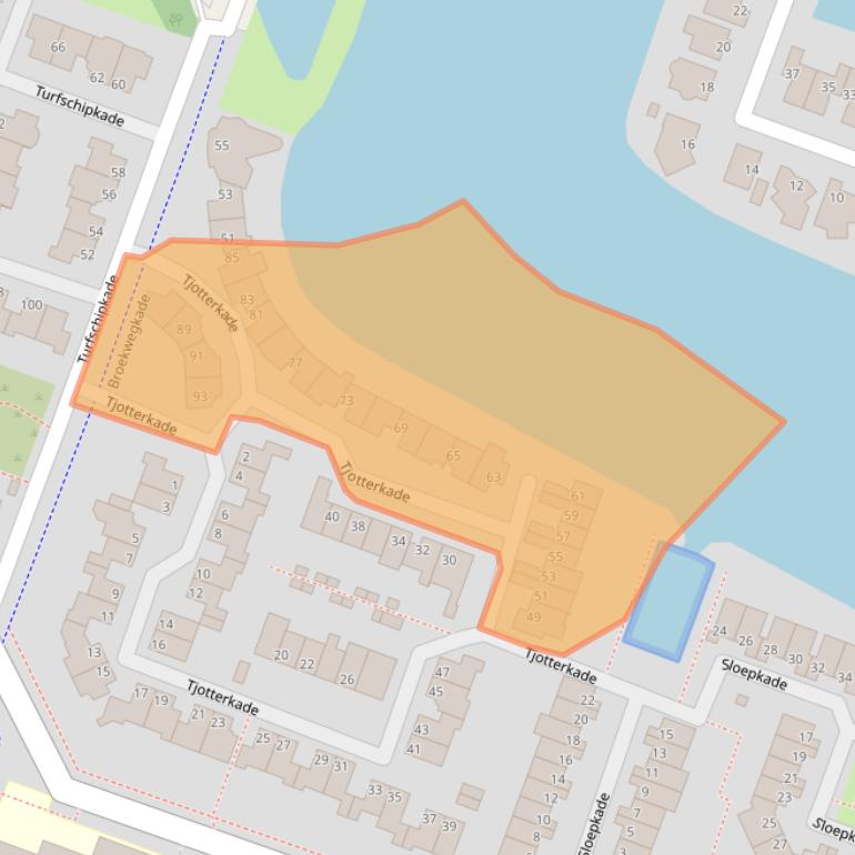 Kaart van postcodegebied 2725GZ.