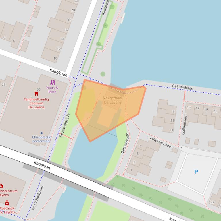 Kaart van postcodegebied 2725HG.