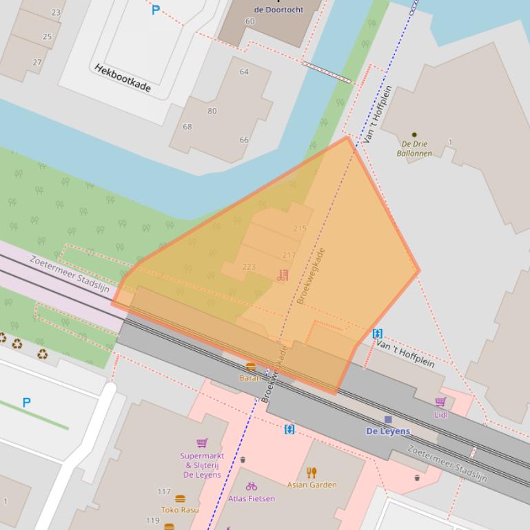 Kaart van postcodegebied 2725HJ.