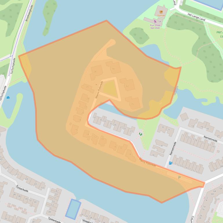 Kaart van postcodegebied 2725KR.