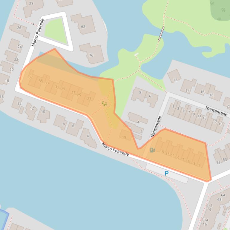 Kaart van postcodegebied 2725KS.