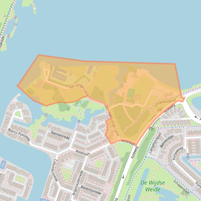 Kaart van postcodegebied 2725KZ.