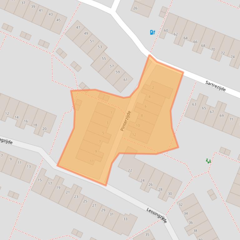 Kaart van postcodegebied 2725NT.