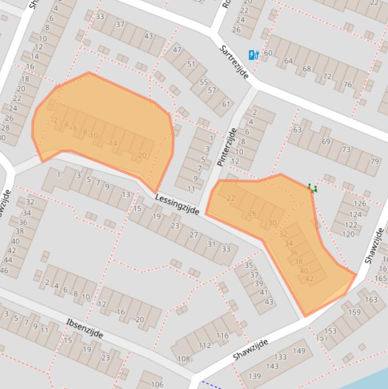 Kaart van postcodegebied 2725NW.