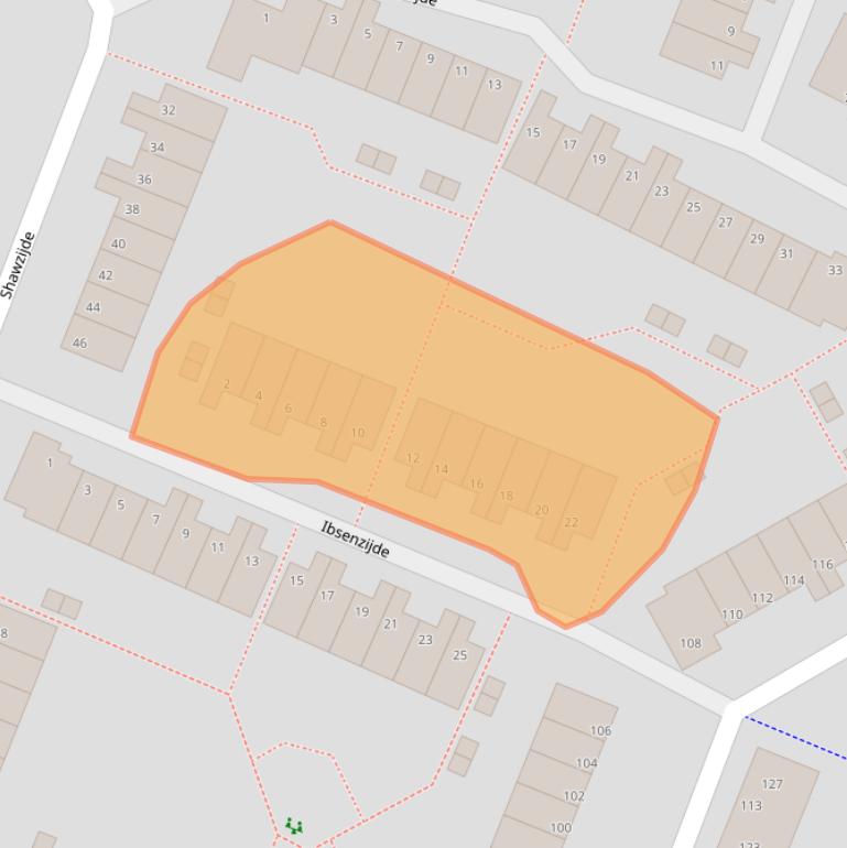 Kaart van postcodegebied 2725NZ.