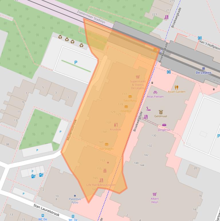 Kaart van postcodegebied 2725PD.