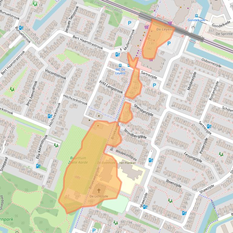 Kaart van postcodegebied 2725PE.