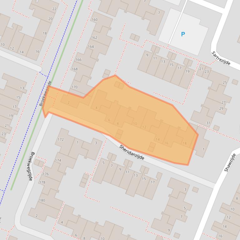 Kaart van postcodegebied 2725PL.