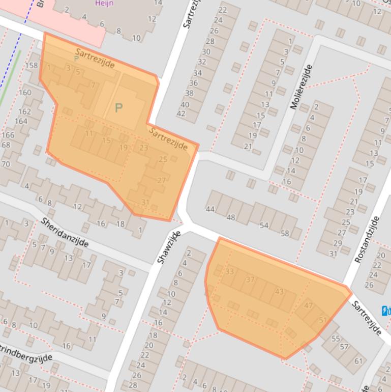 Kaart van postcodegebied 2725PM.