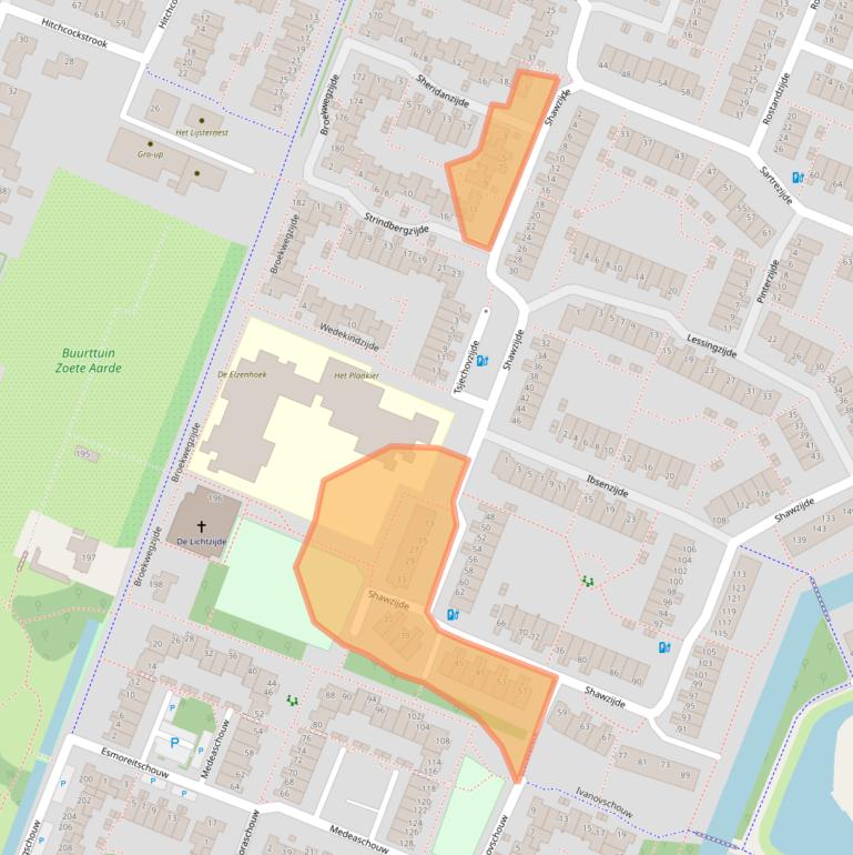 Kaart van postcodegebied 2725PP.