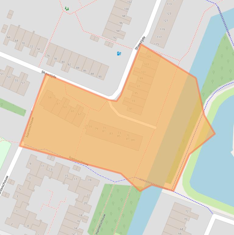 Kaart van postcodegebied 2725PT.