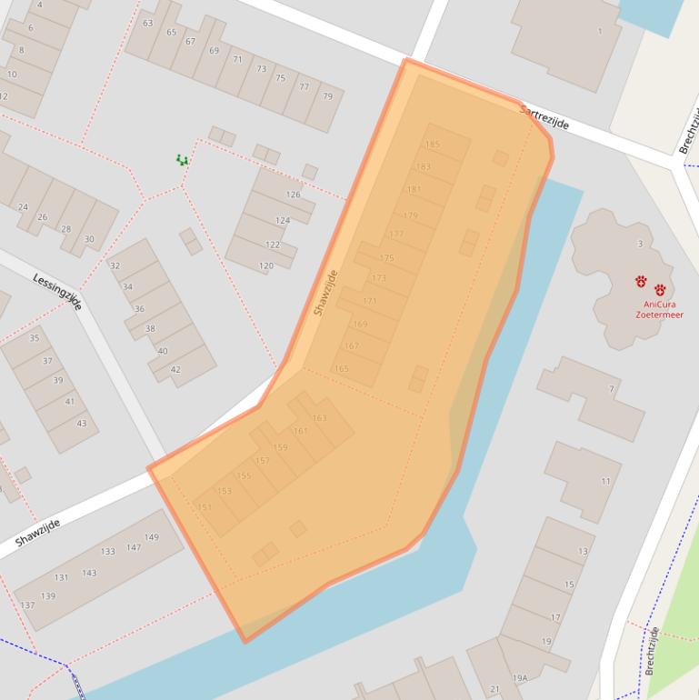 Kaart van postcodegebied 2725PW.