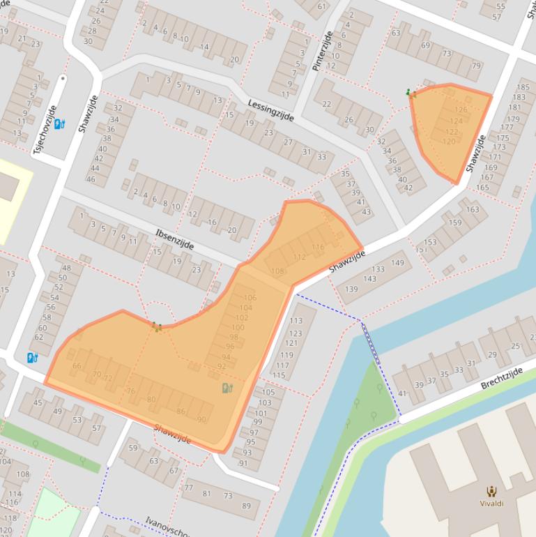 Kaart van postcodegebied 2725PZ.