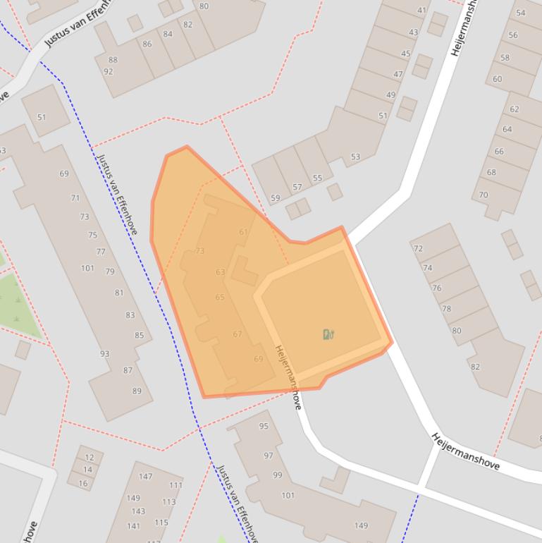 Kaart van postcodegebied 2726AD.