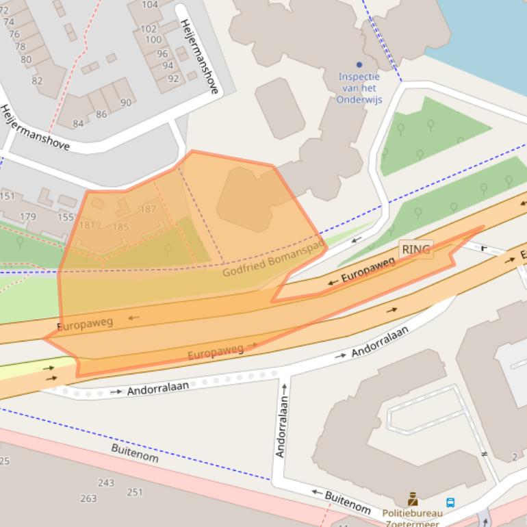 Kaart van postcodegebied 2726AJ.
