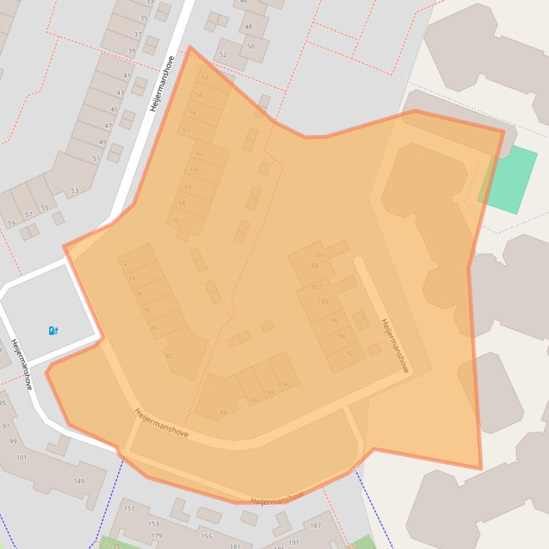 Kaart van postcodegebied 2726AL.