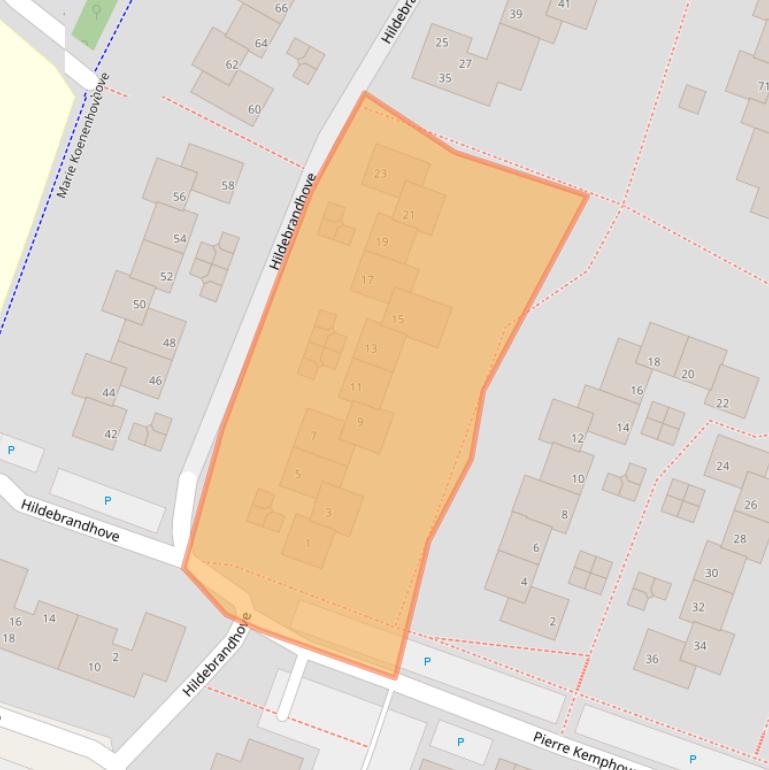 Kaart van postcodegebied 2726AP.