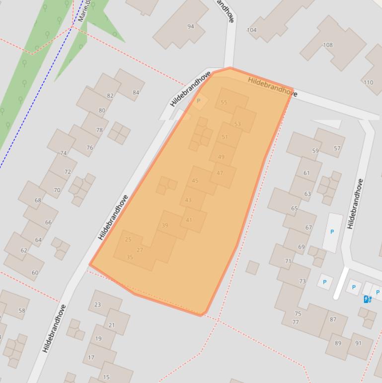 Kaart van postcodegebied 2726AR.