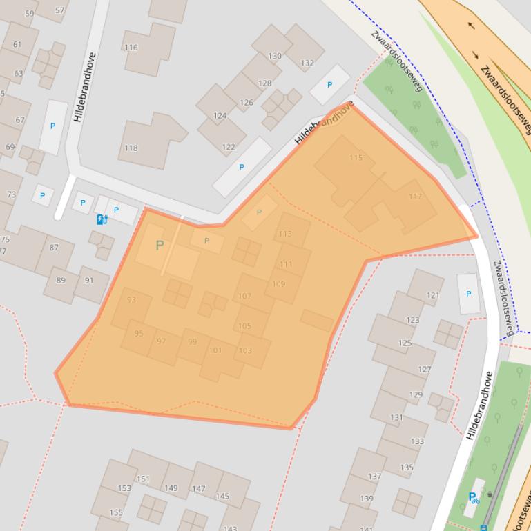 Kaart van postcodegebied 2726AT.