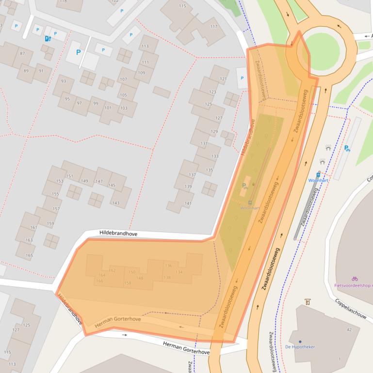 Kaart van postcodegebied 2726BA.