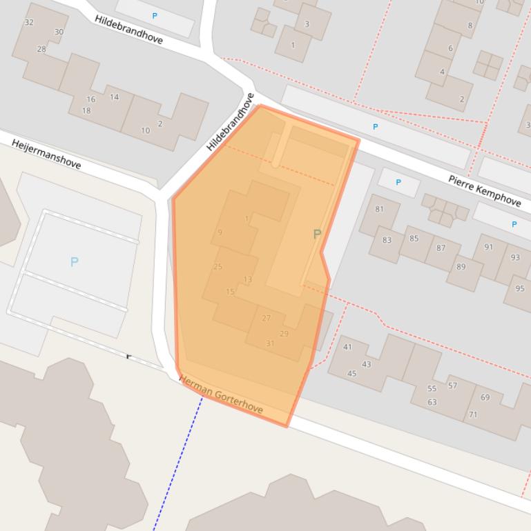 Kaart van postcodegebied 2726BC.