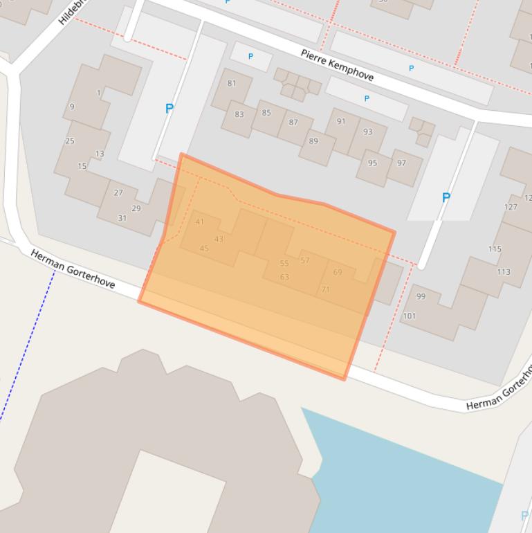 Kaart van postcodegebied 2726BD.