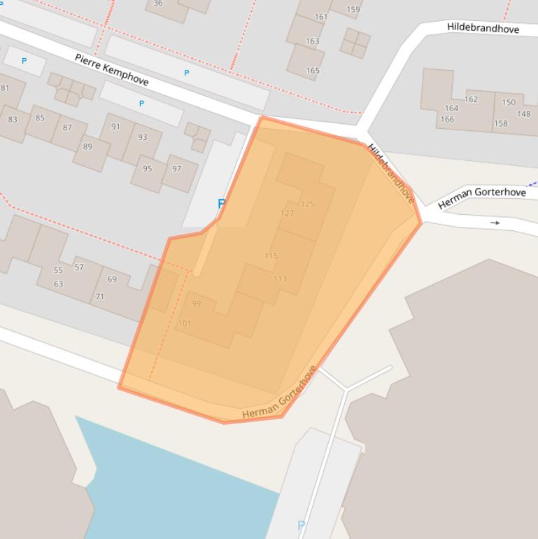 Kaart van postcodegebied 2726BG.