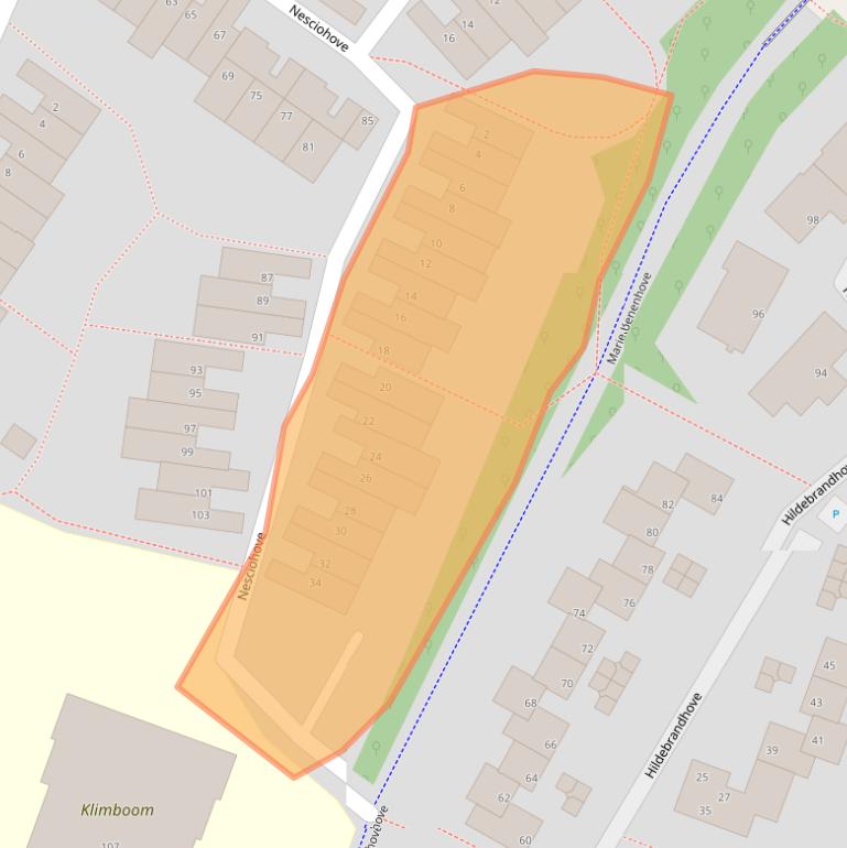 Kaart van postcodegebied 2726BH.