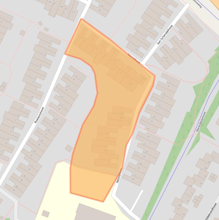 Kaart van postcodegebied 2726BK.