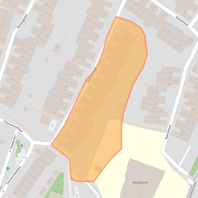 Kaart van postcodegebied 2726BN.