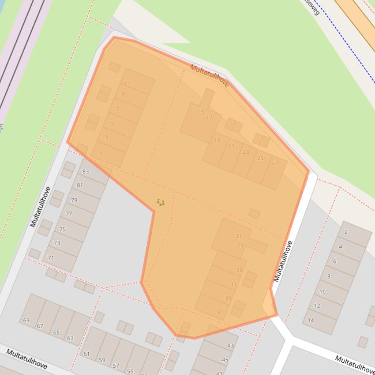 Kaart van postcodegebied 2726BZ.