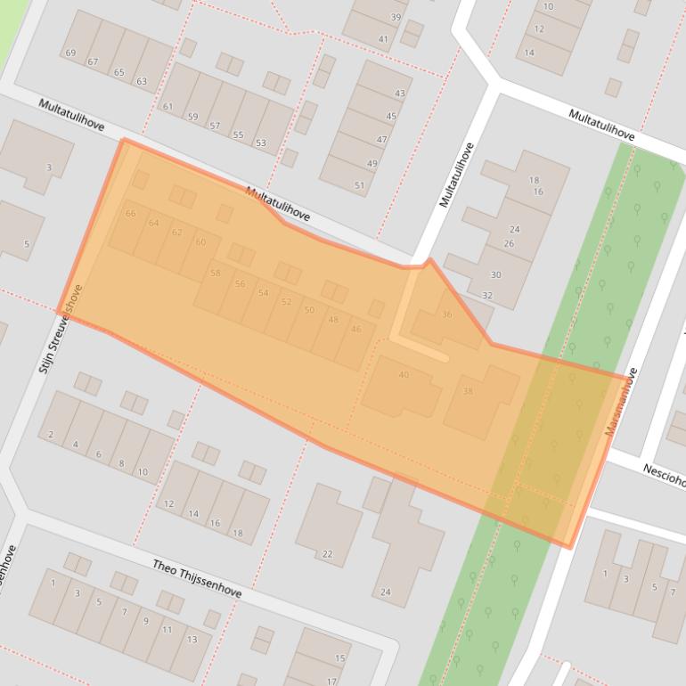 Kaart van postcodegebied 2726CC.