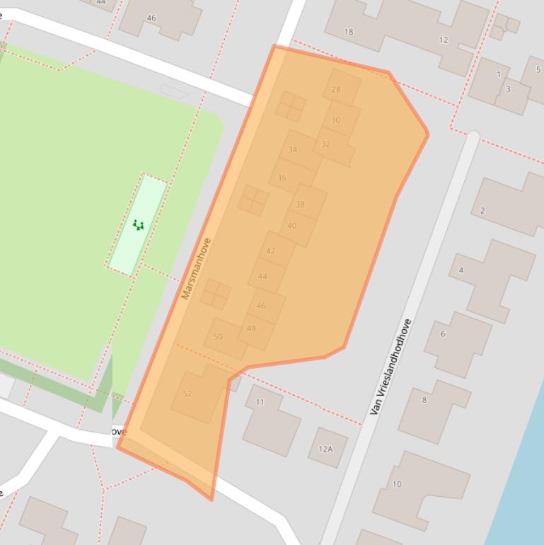 Kaart van postcodegebied 2726CN.