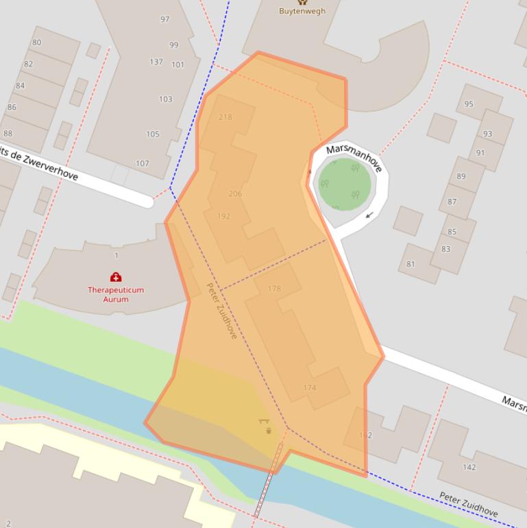 Kaart van postcodegebied 2726CT.