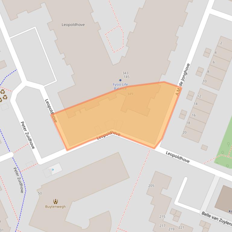 Kaart van postcodegebied 2726CZ.