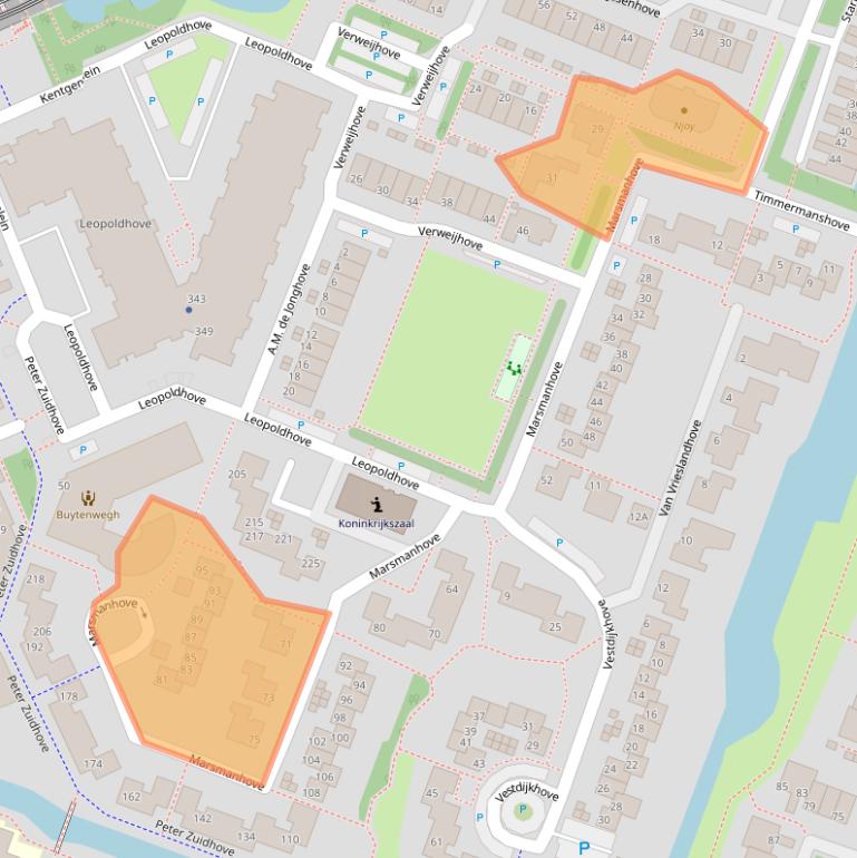 Kaart van postcodegebied 2726DA.