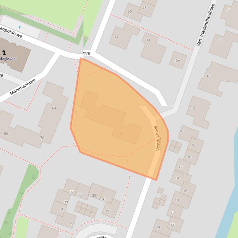 Kaart van postcodegebied 2726DN.