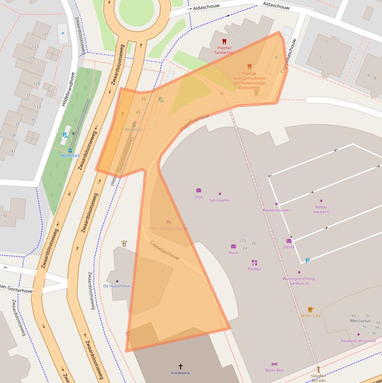 Kaart van postcodegebied 2726JK.