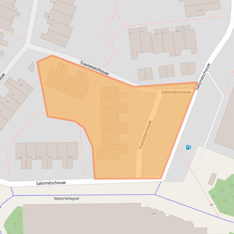 Kaart van postcodegebied 2726JM.