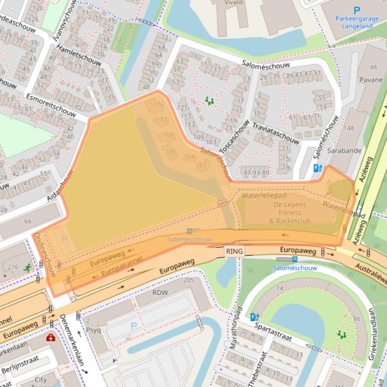 Kaart van postcodegebied 2726JX.