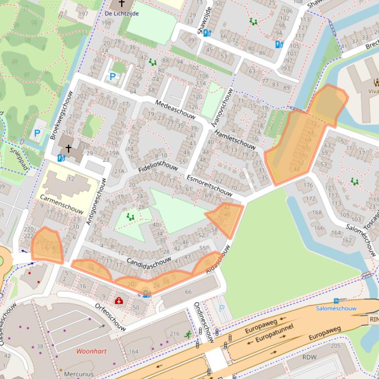 Kaart van postcodegebied 2726KA.