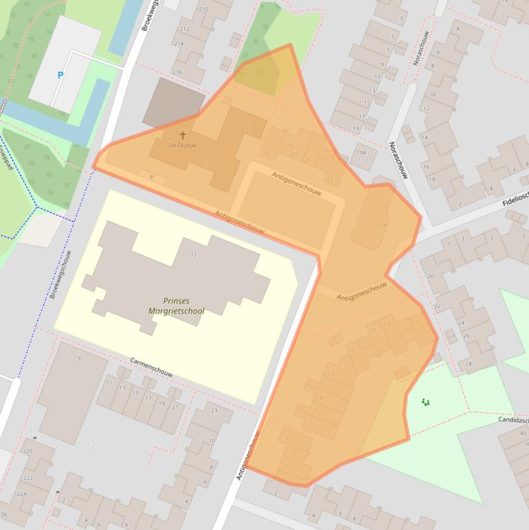 Kaart van postcodegebied 2726KD.